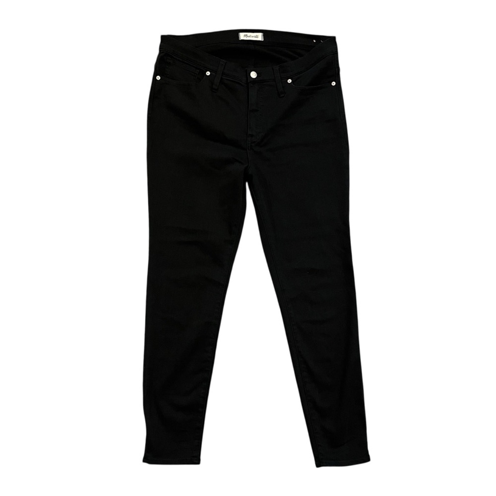 Madewell Jeans Women’s 33 Black 9” High Rise Skinny LIKE NEW - Picture 2 of 8